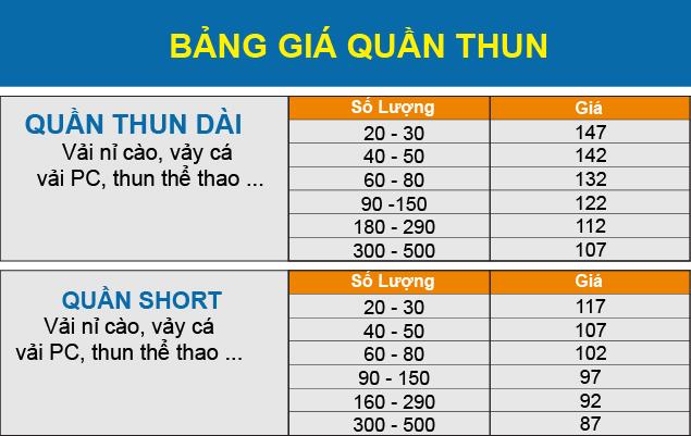 bang gia quan thun